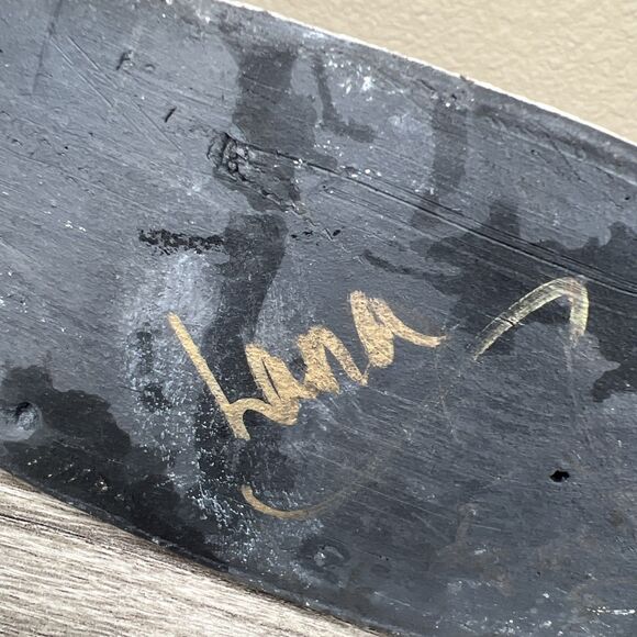 Art Deco Raku Pottery Teapot Figurine Sculpture Signed Lana Whimsical Crazing - Picture 5 of 7